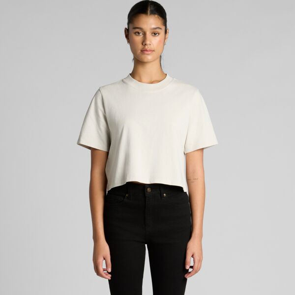 Wo's Heavy Faded Crop Tee 4089 Thumbnail